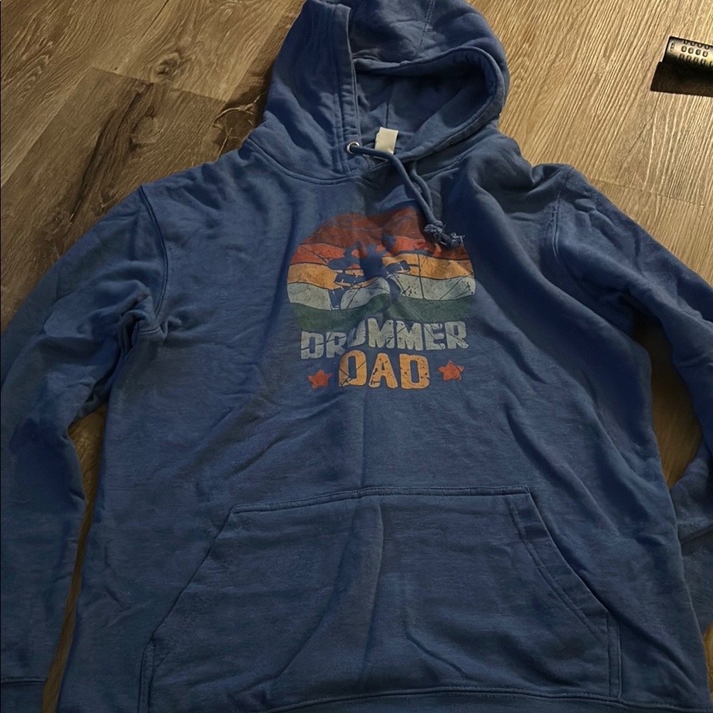 Blue Drummer Dad Hoodie